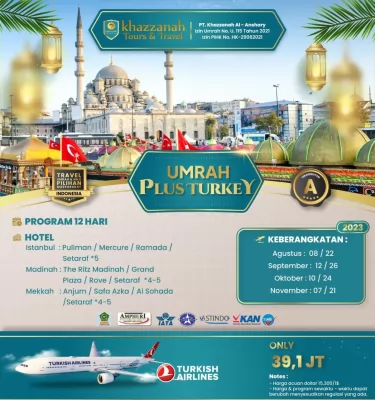 Paket Umroh Promo Plus Turki 2023 Di Sukakarya